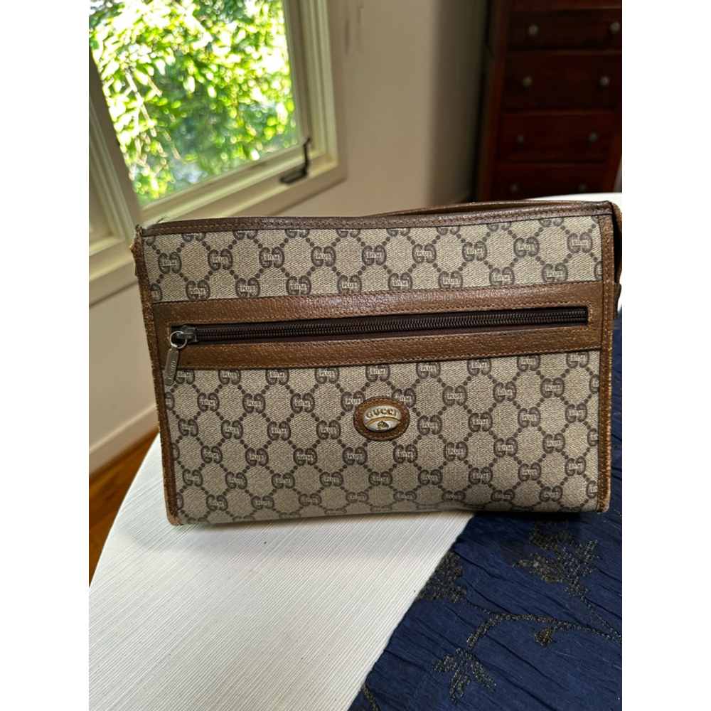 Gucci Plus Beige Brown Vintage Clutch Bag - Picture 3 of 16